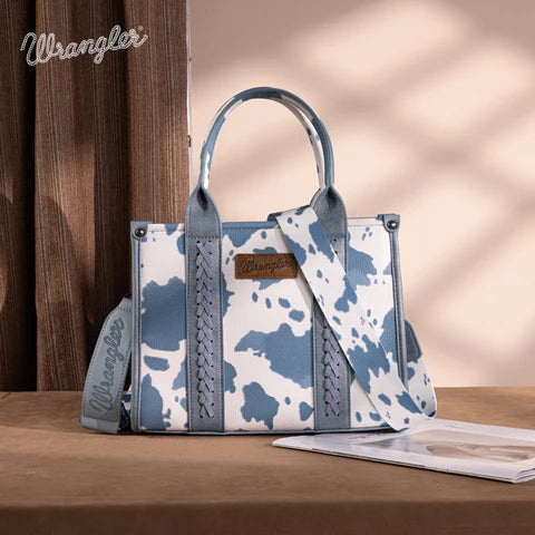 Wrangler Cow Print Concealed Carry Tote/Crossbody