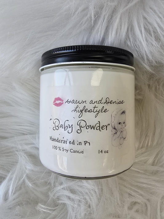 Handmade Candle 16oz-Baby Powder