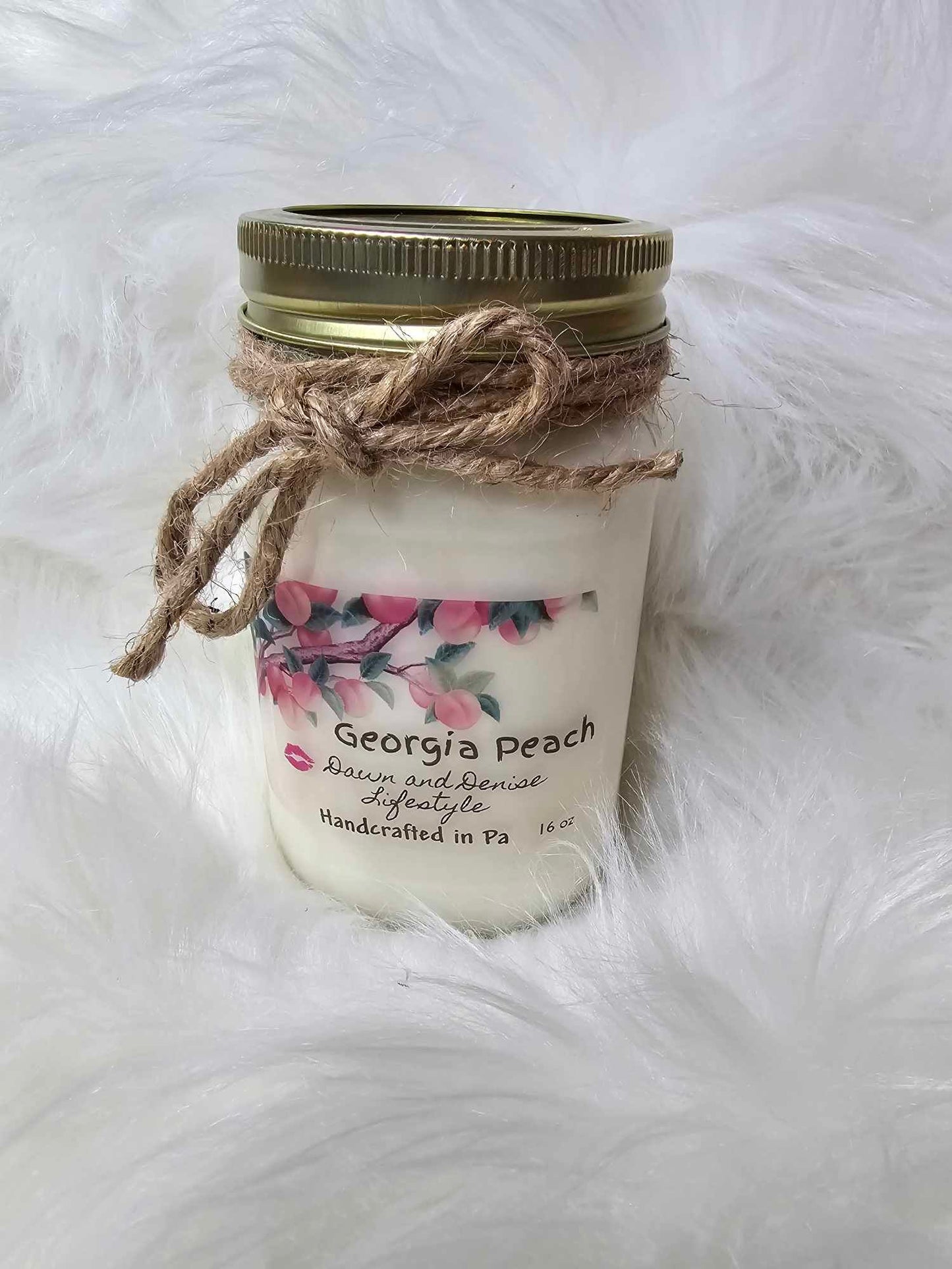 Handmade Candle 16oz-Georgia Peach