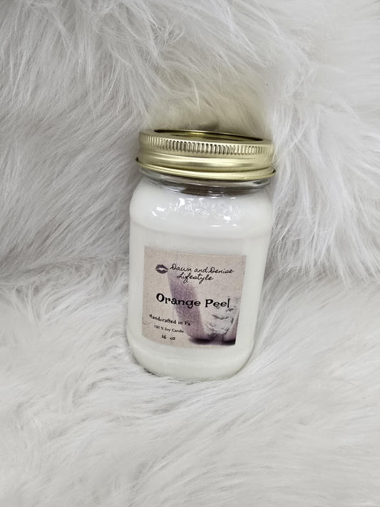 Handmade Candle 16oz- Orange Peel