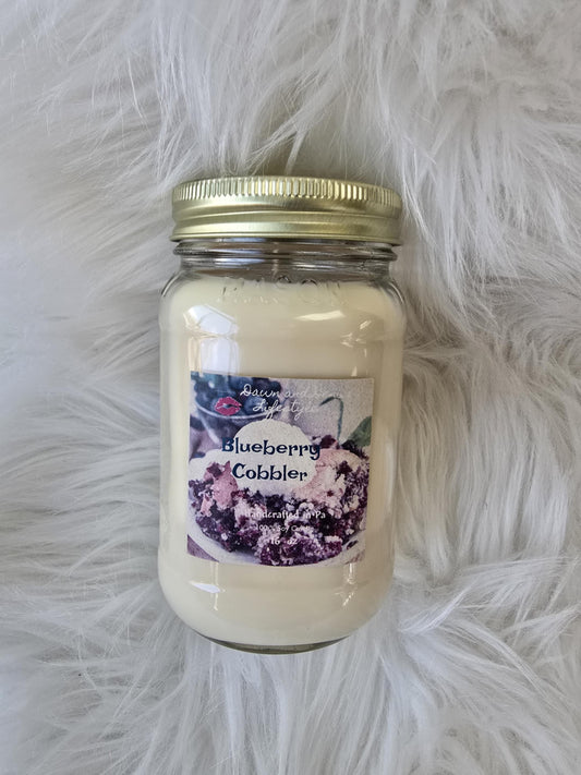 Handmade Candle 16oz-Blueberry Cobbler
