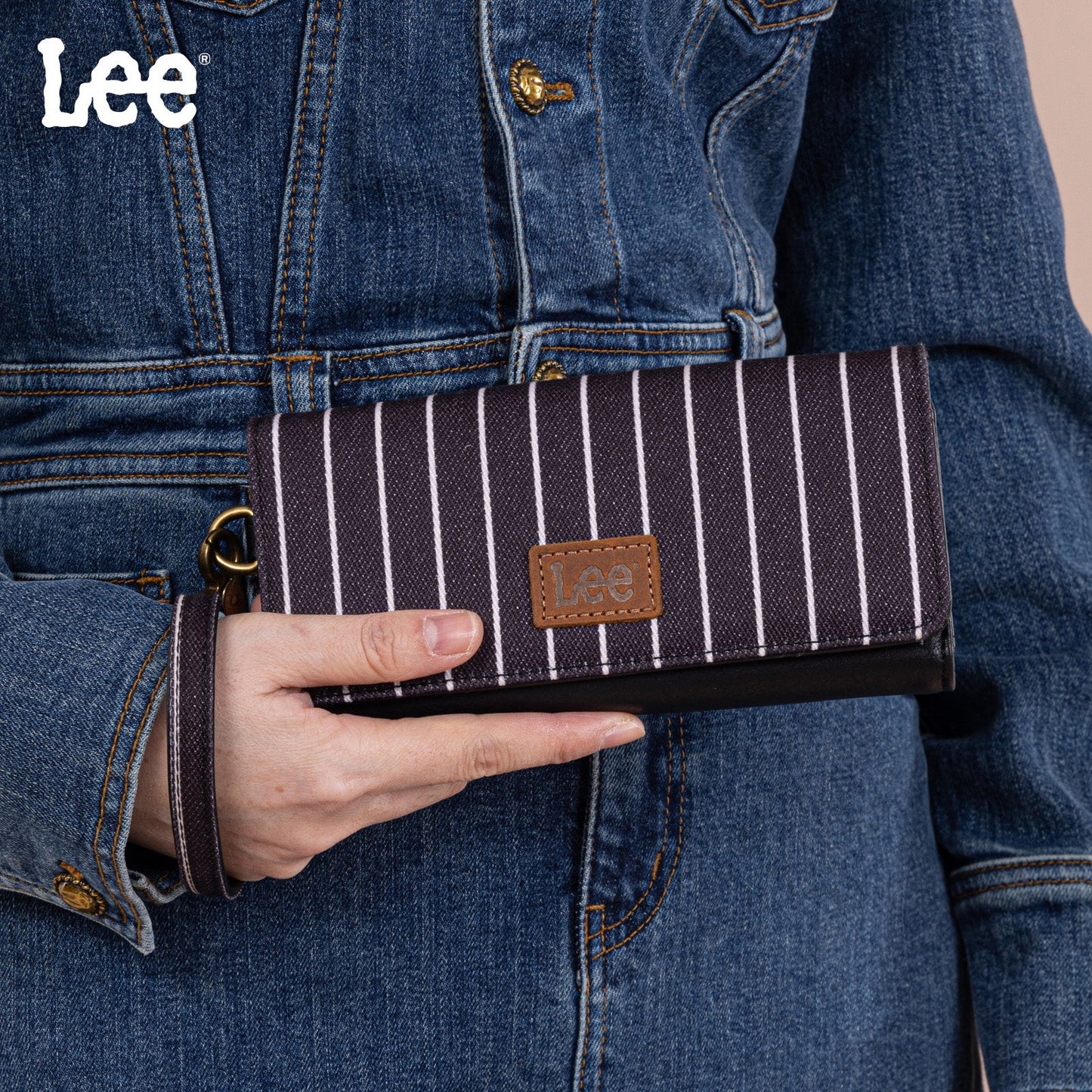 Lee Striped Collection Trifold Wallet/Wristlet