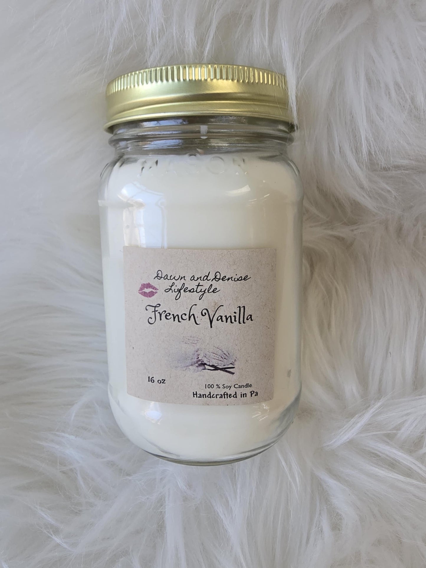 Handmade Candle 16oz-French Vanilla