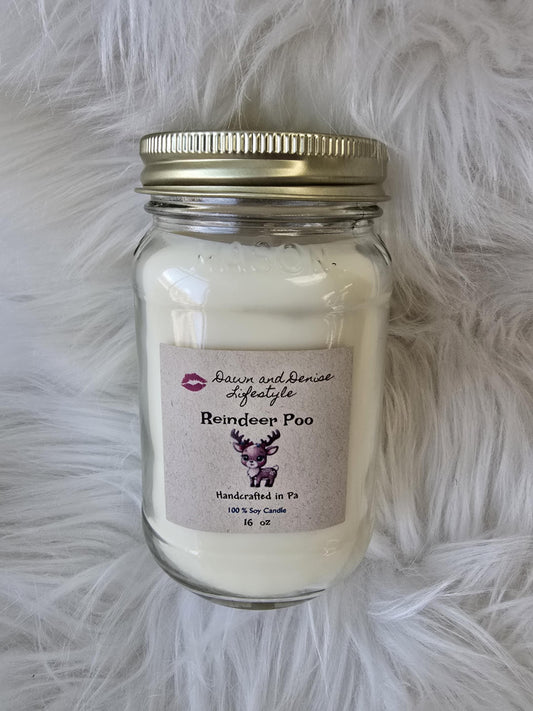 Handmade Candle 16oz-Reindeer Poo