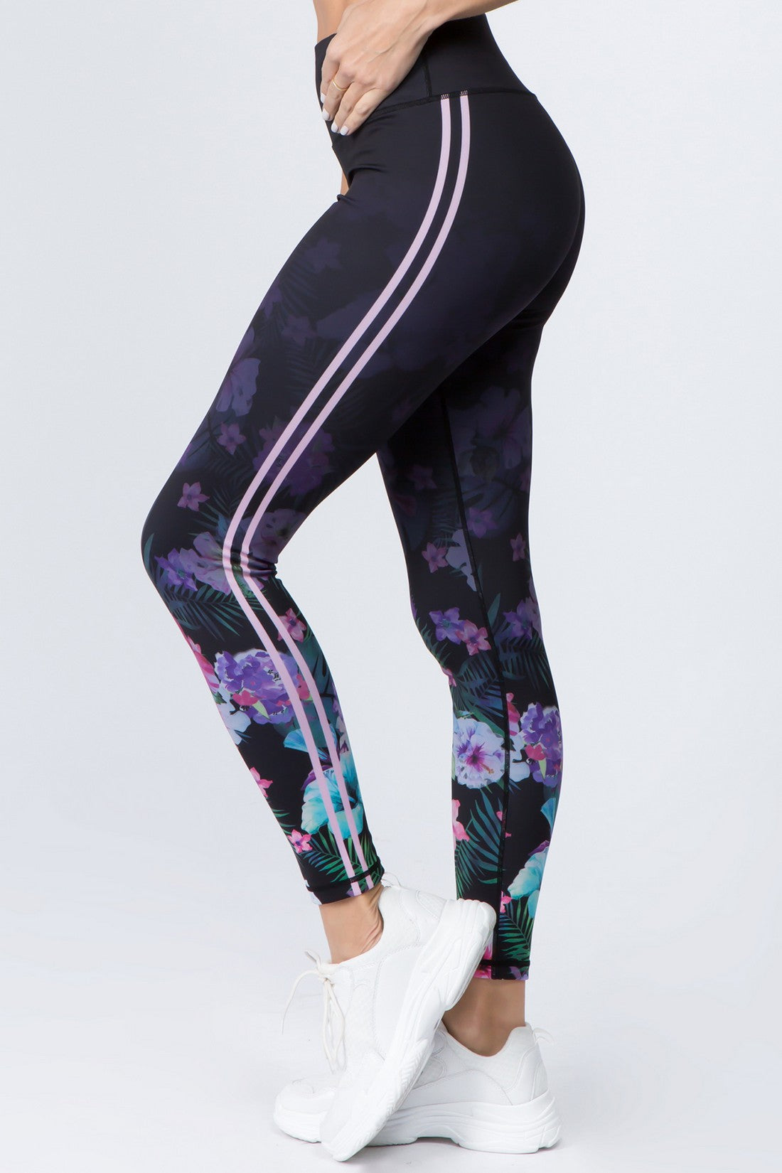 Black Floral Leggings