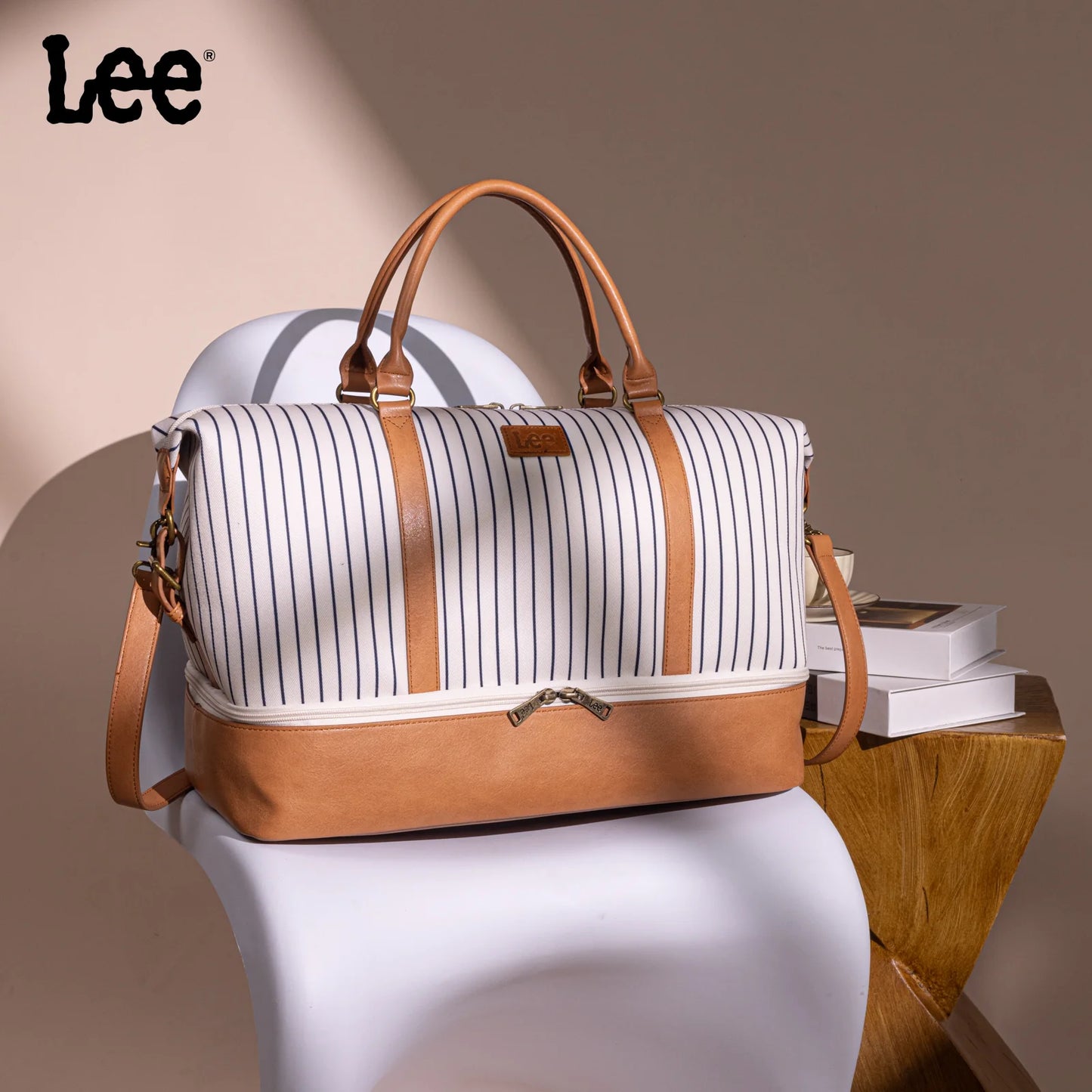 LEE Striped Collection Canvas Duffle Bag