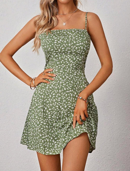 Green Floral Dress
