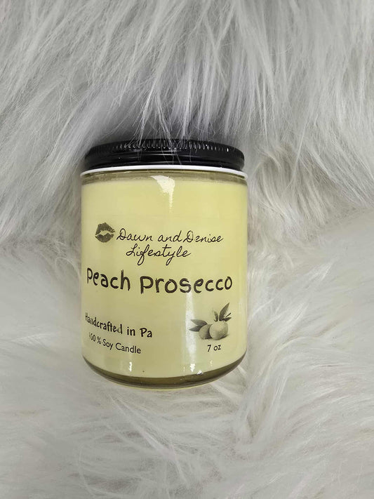 Handmade Candle 8oz-Peach Prosecco