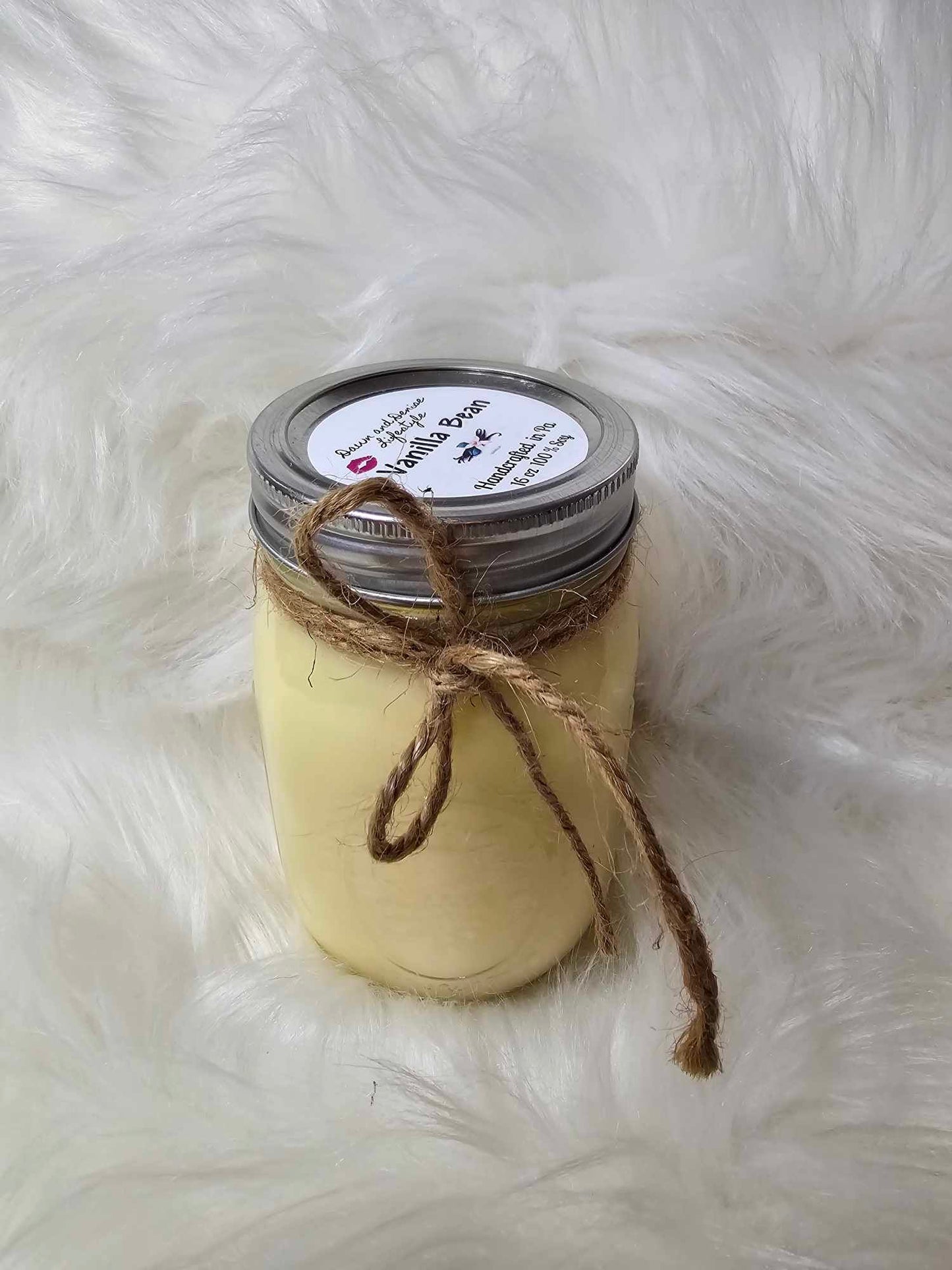 Handmade Candle 16oz-Vanilla Bean