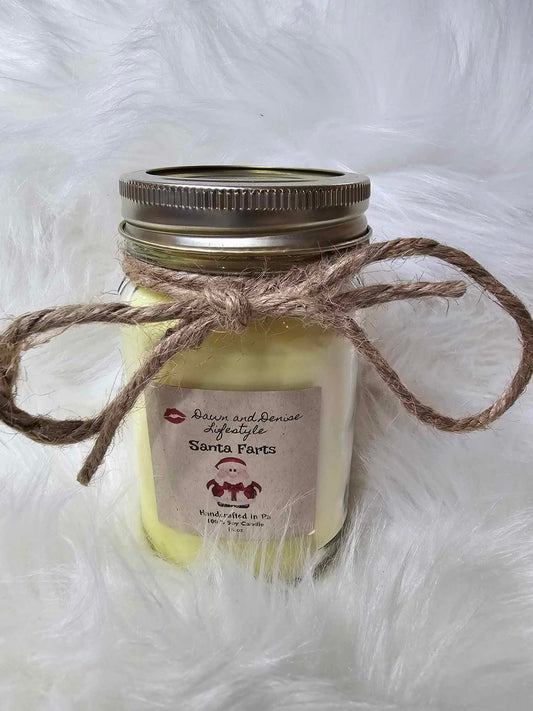 Handmade Candle 16oz-Santa Farts