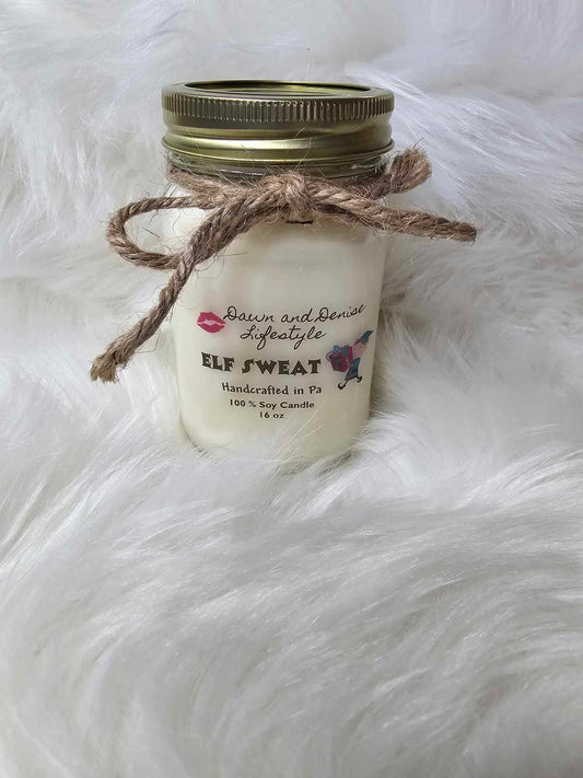 Handmade Candle 16oz-Elf Sweat