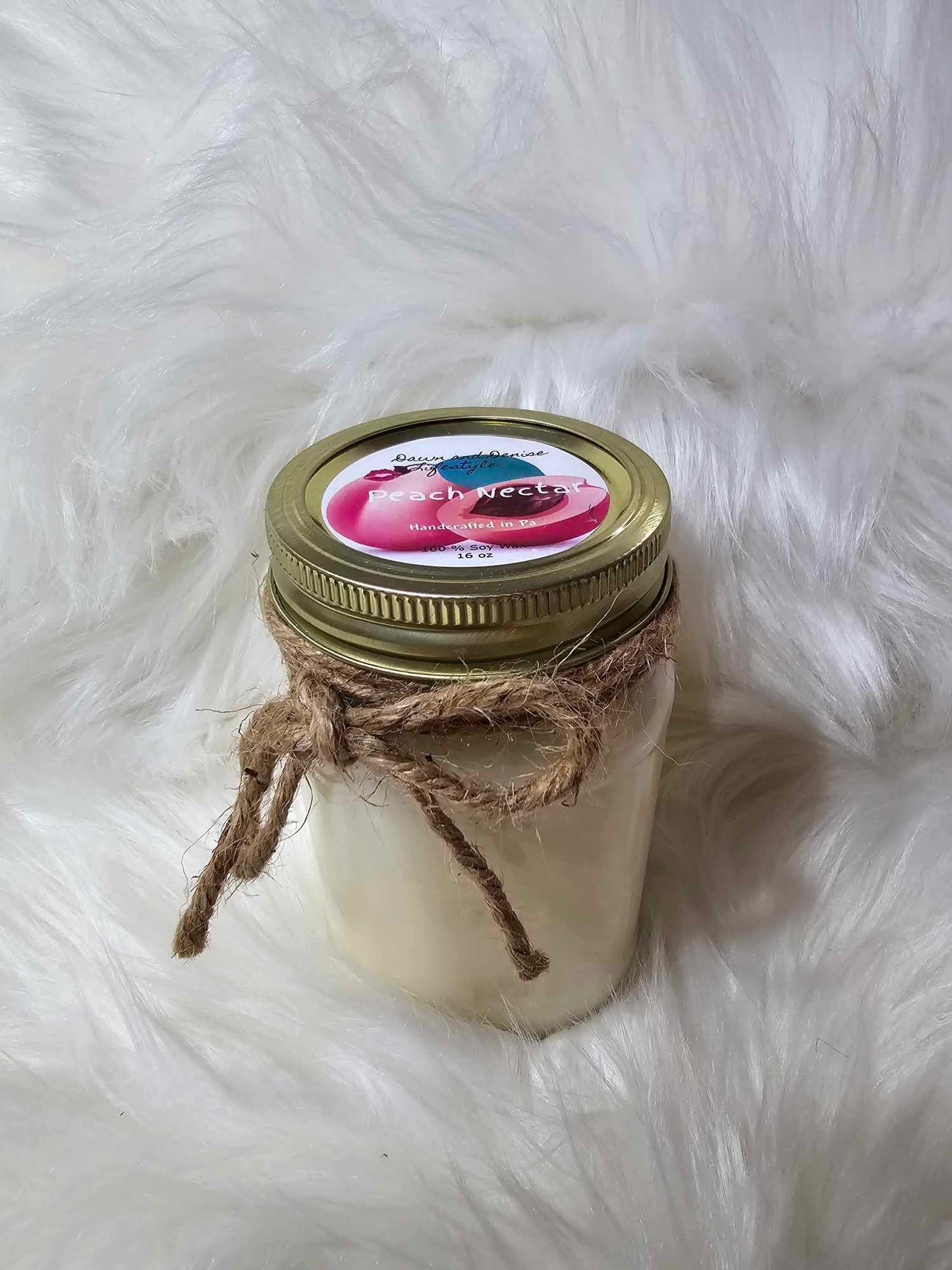 Handmade Candle 16oz-Peach Nectar