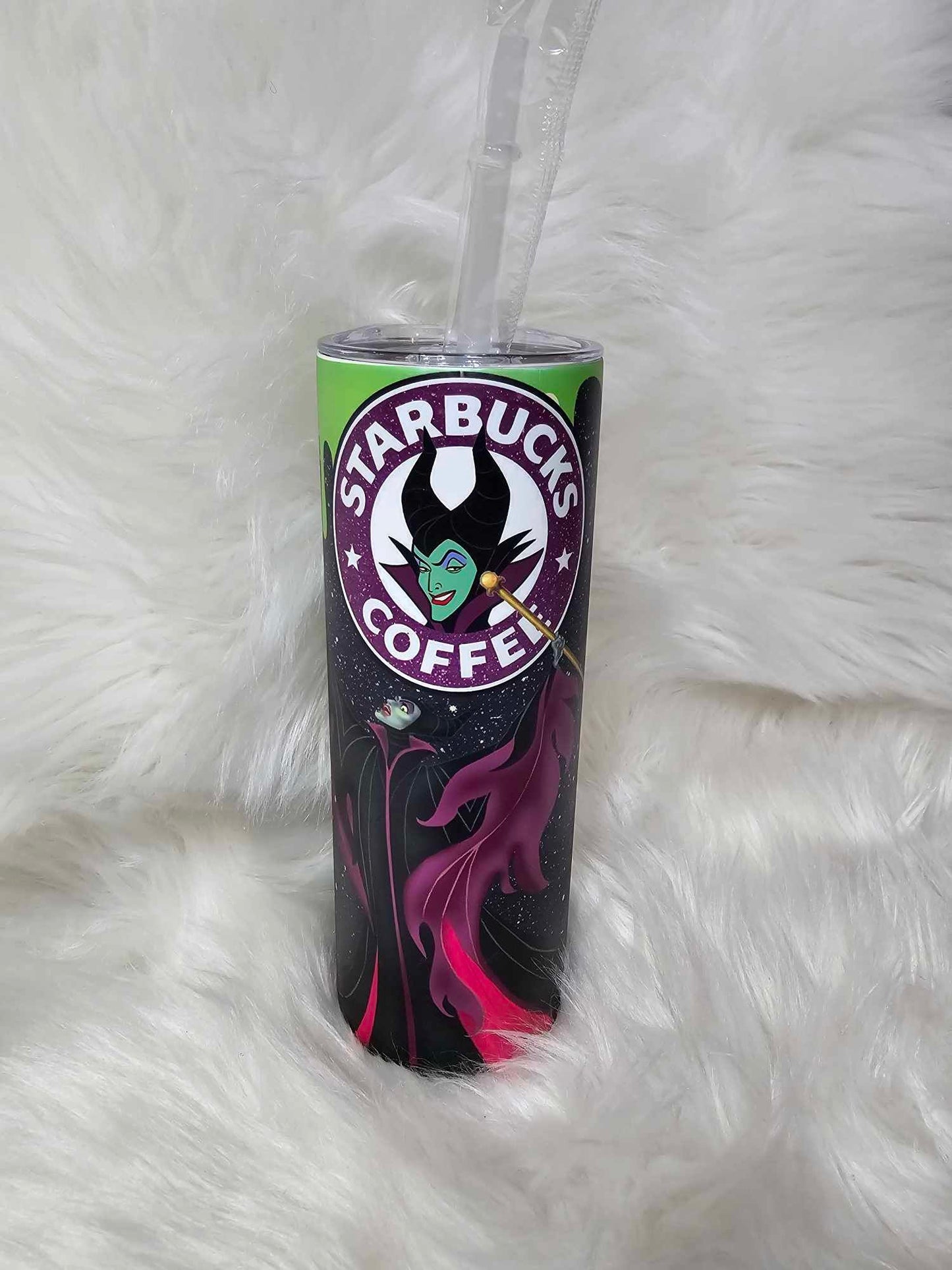 20oz Tumbler Glow In The Dark-Green-Maleficent