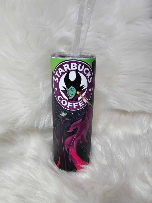 20oz Tumbler Glow In The Dark-Green-Maleficent