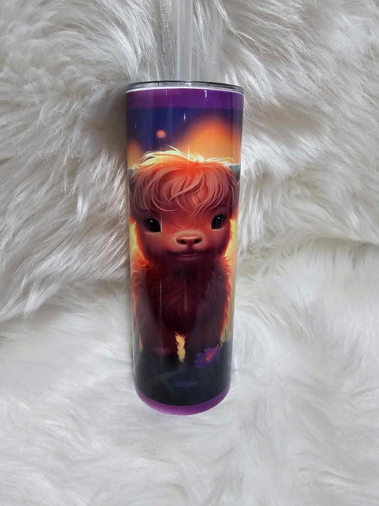 20oz Tumbler-Highland Cow