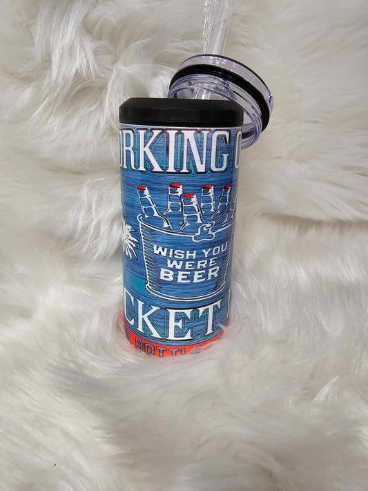 4 In 1 Can Koozie-Working On My Bucket List