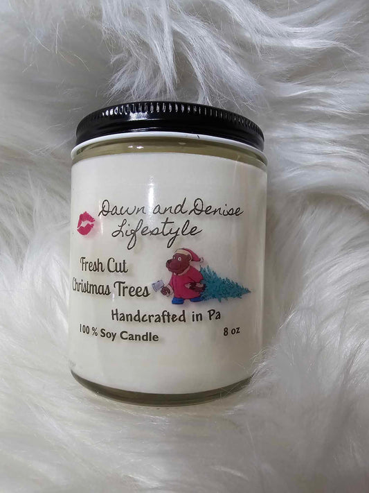 Handmade Candle 8oz-Fresh Cut Christmas Tree