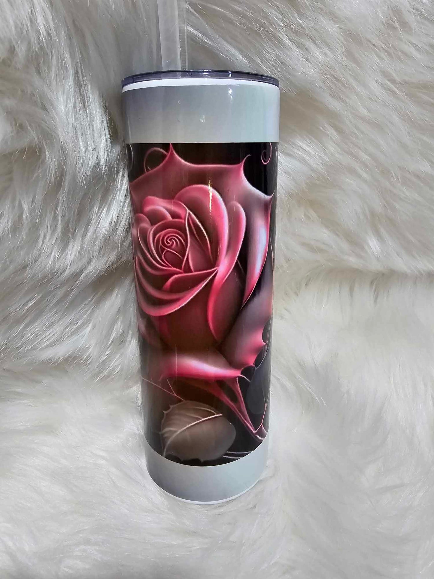 20oz Tumbler-Pink Flower