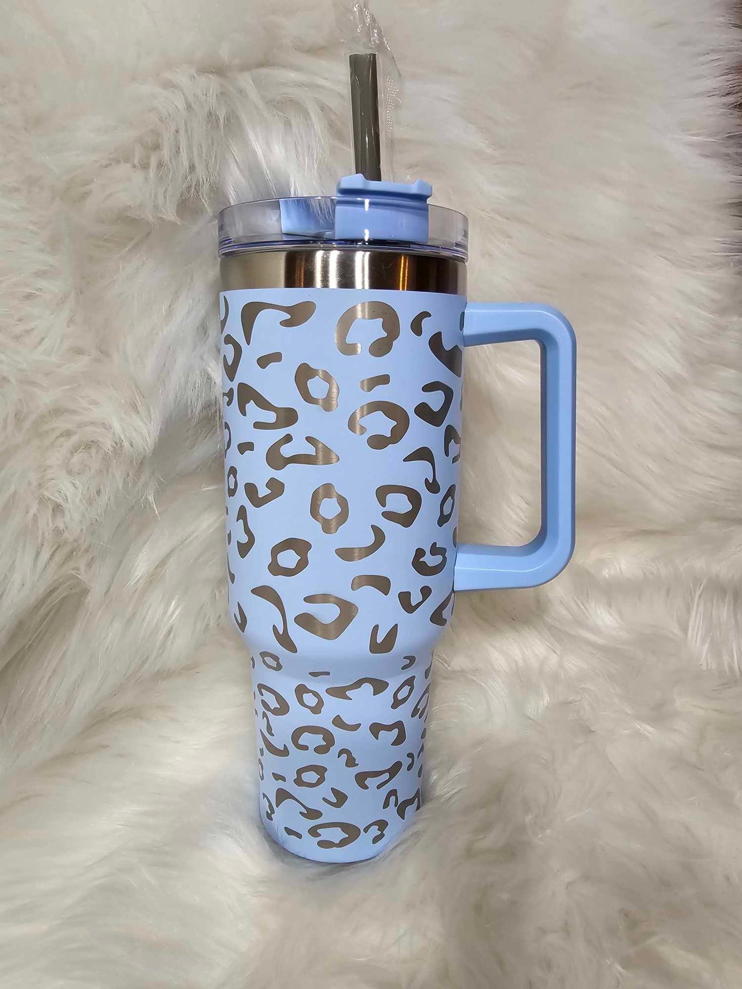 40oz Engraved Cheetah Tumbler