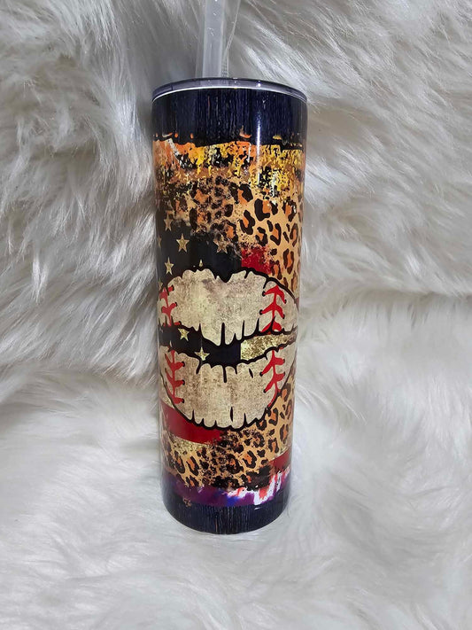 20oz Tumbler-Baseball Lips