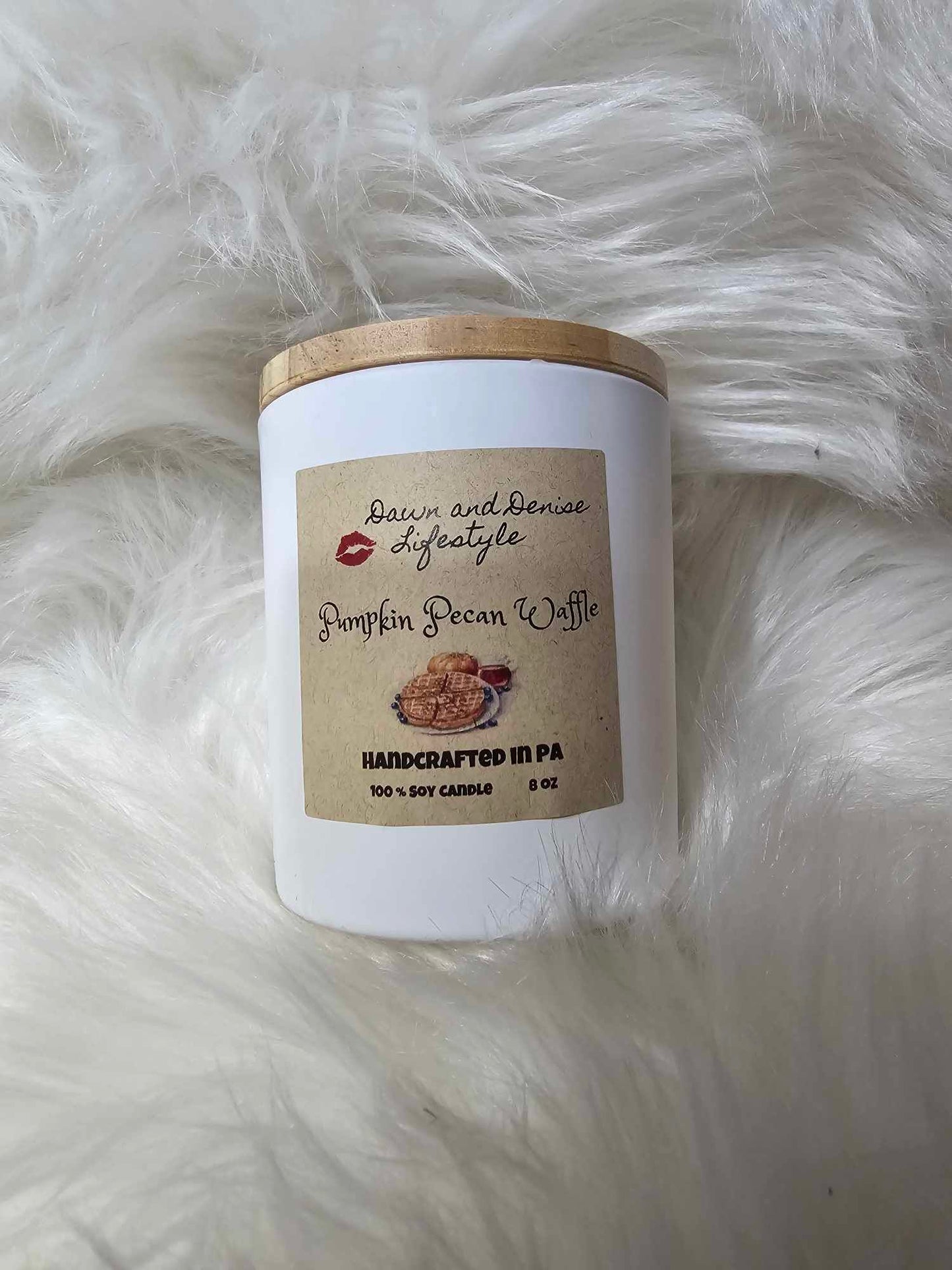 Handmade Candle 8oz-Pumpkin Pecan Waffle