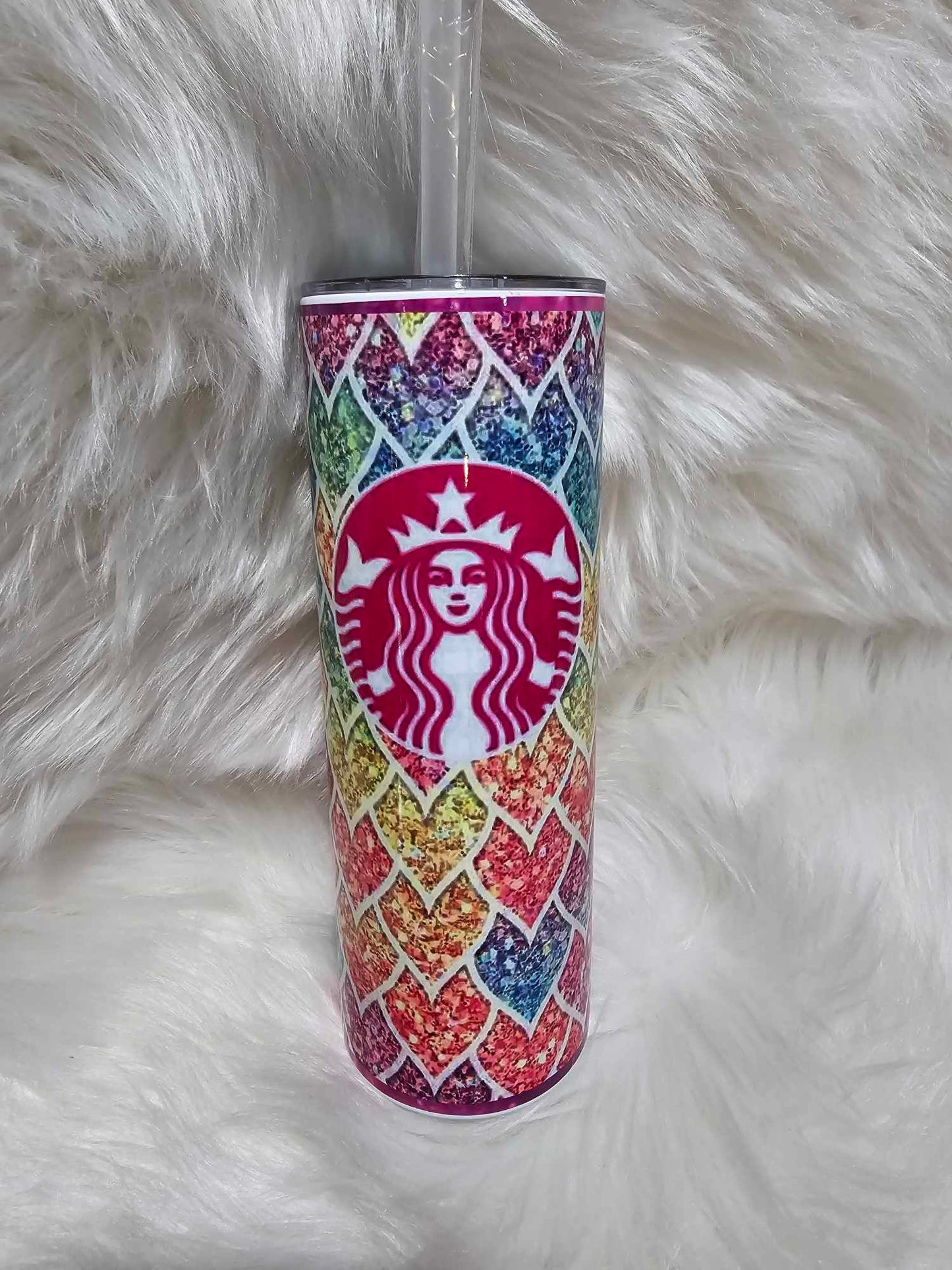 20oz Tumbler-Glitter Hombre