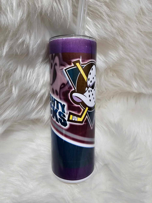 20oz Tumbler-Mighty Ducks Purple