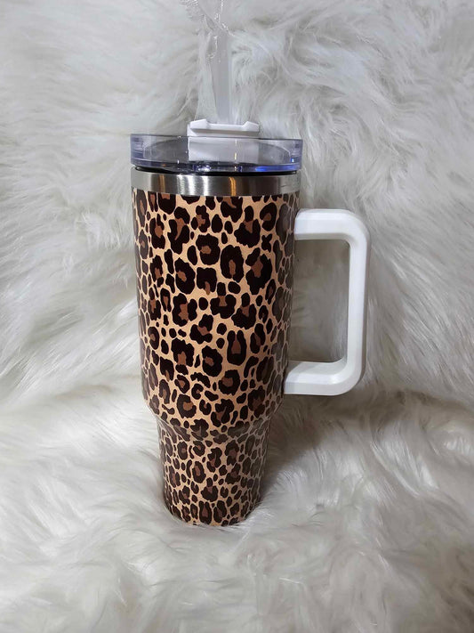 40oz Cow and Cheetah Print Tumblers