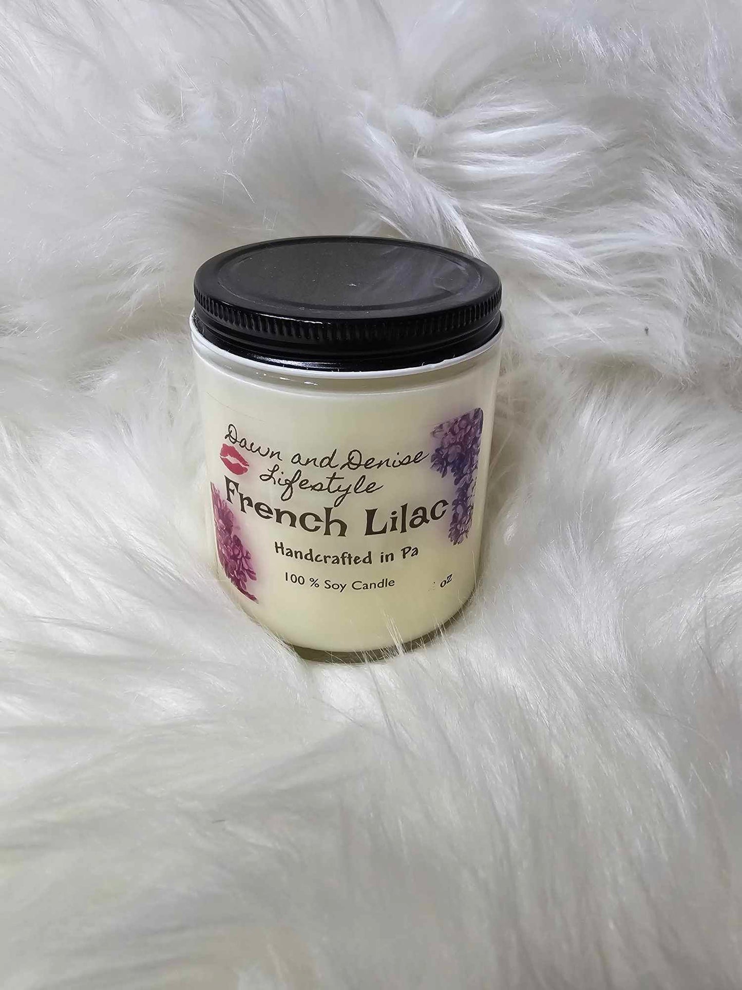 Handmade Candle 8oz-French Lilac