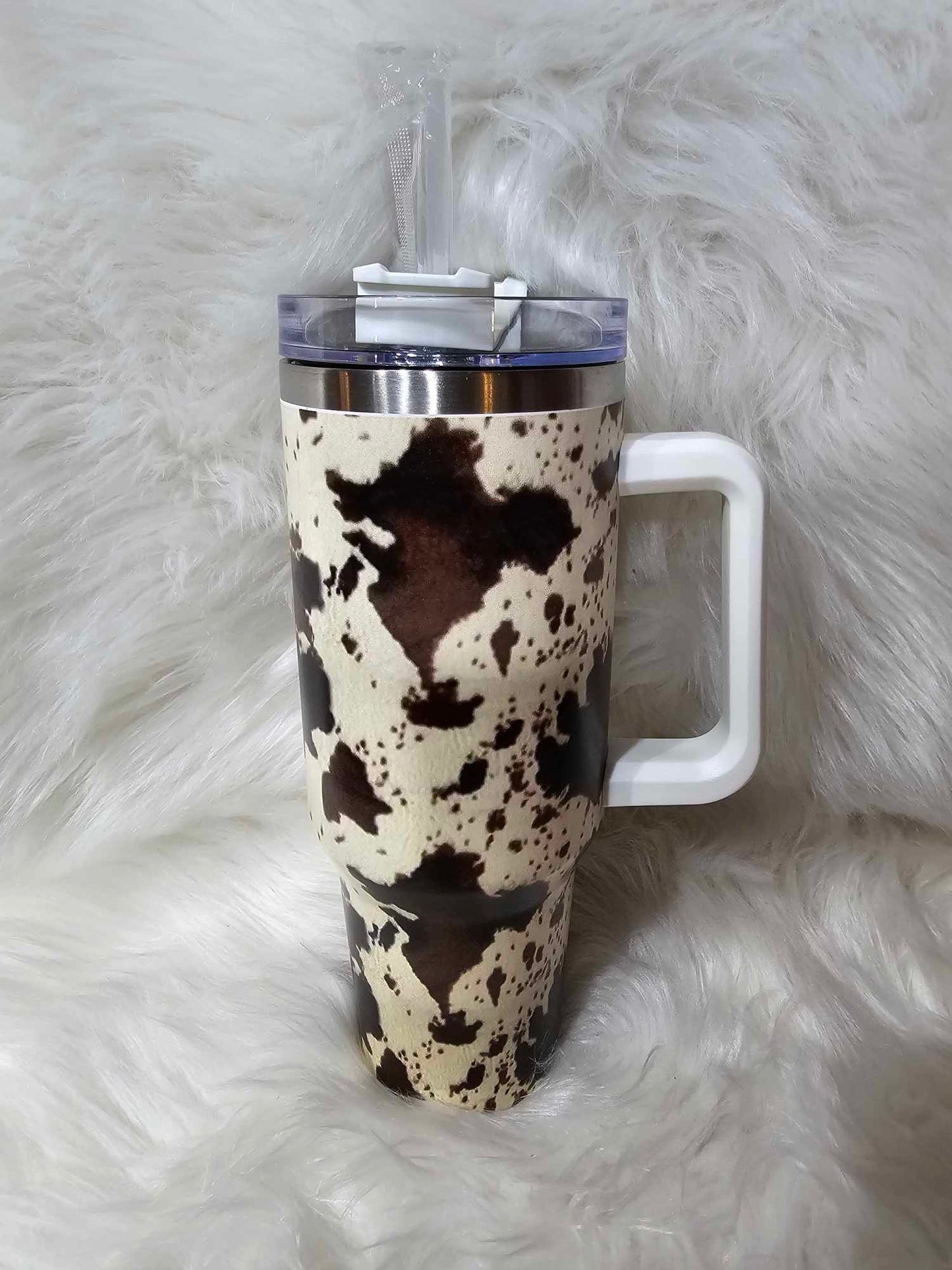 40oz Cow and Cheetah Print Tumblers