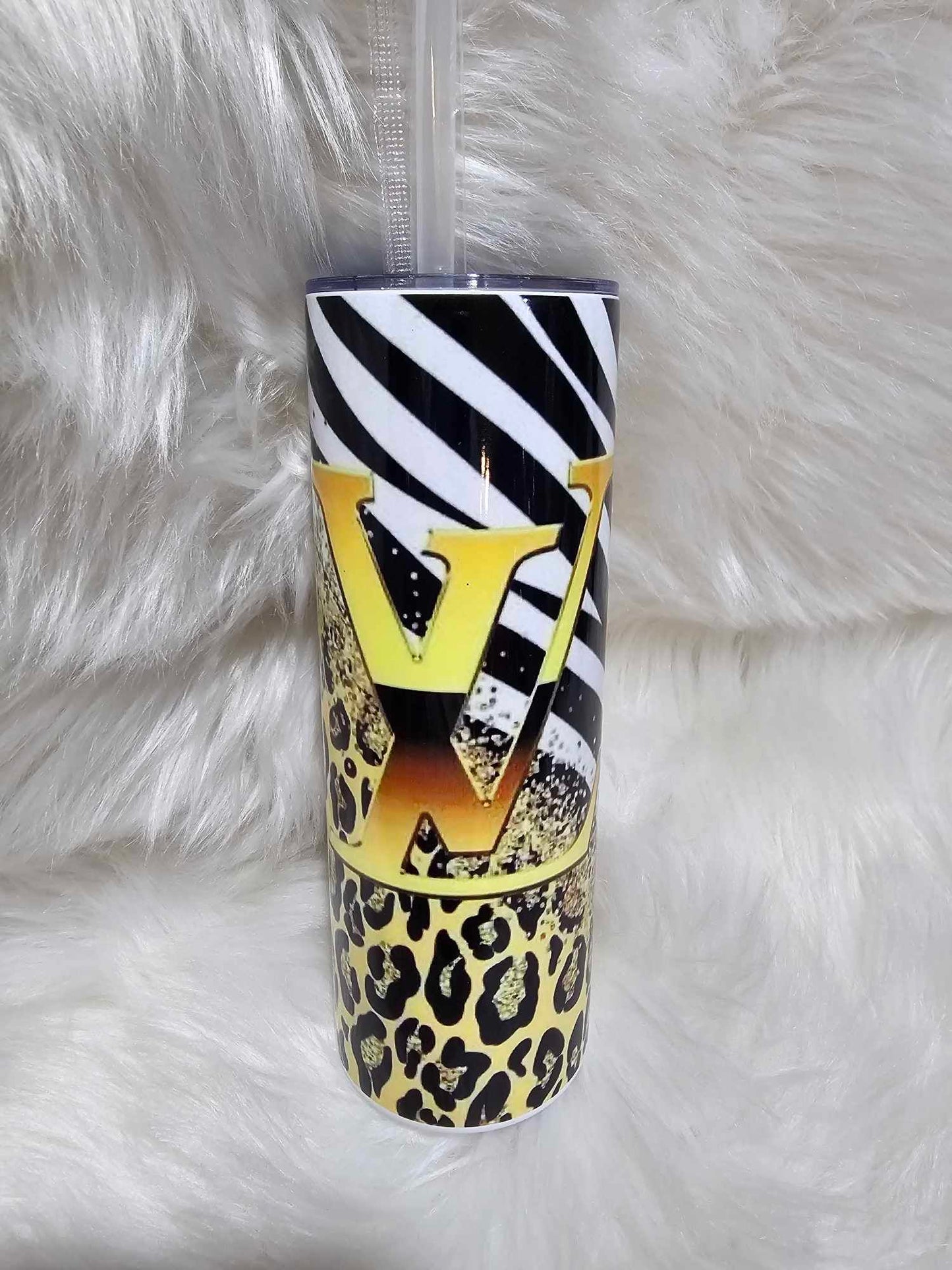 20oz Tumbler-LV Zebra/Leopard