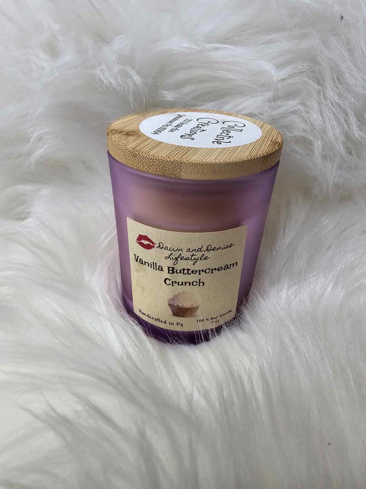 Handmade Candle 8oz-Vanilla Buttercream Crunch