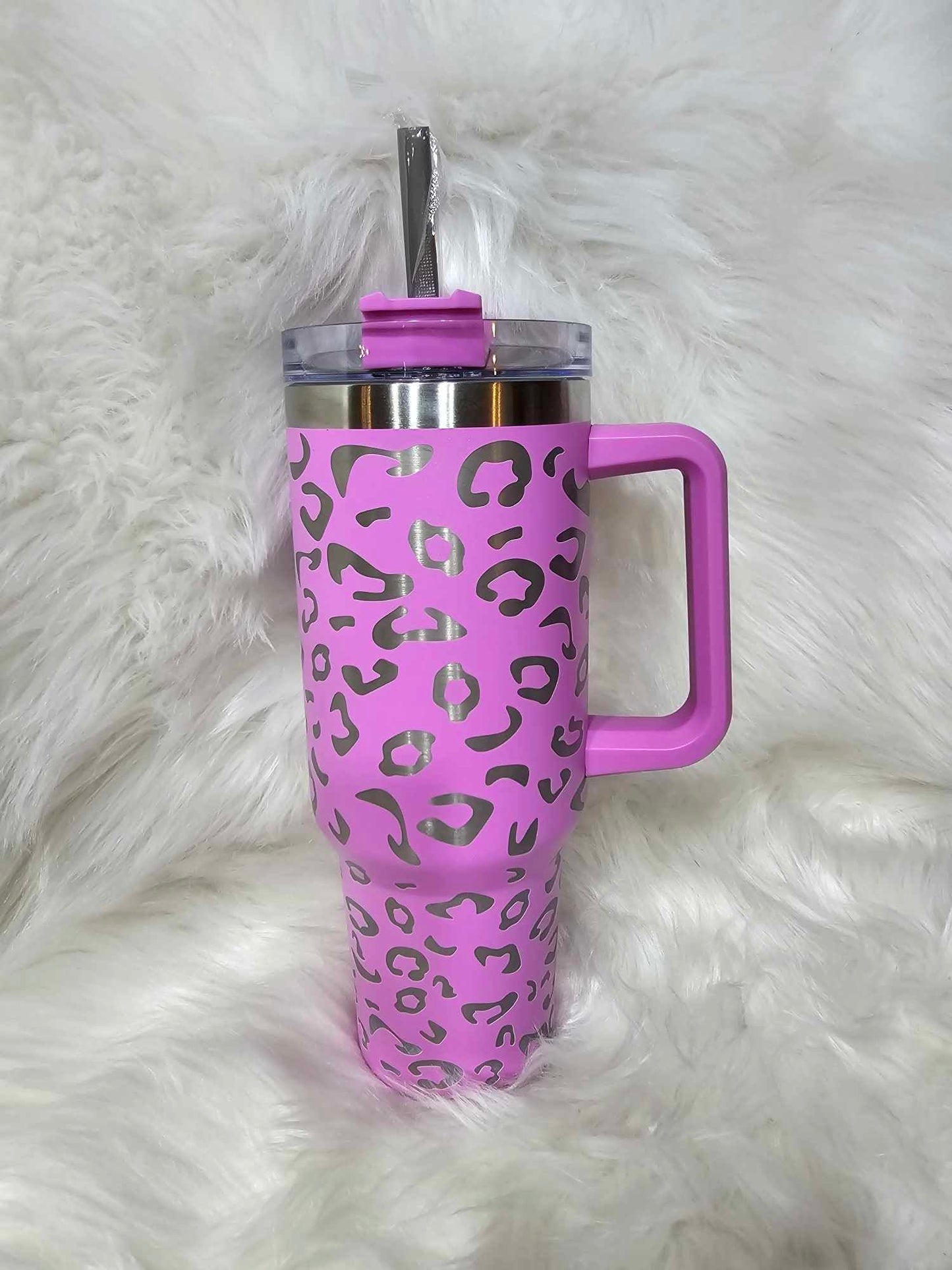 40oz Engraved Cheetah Tumbler