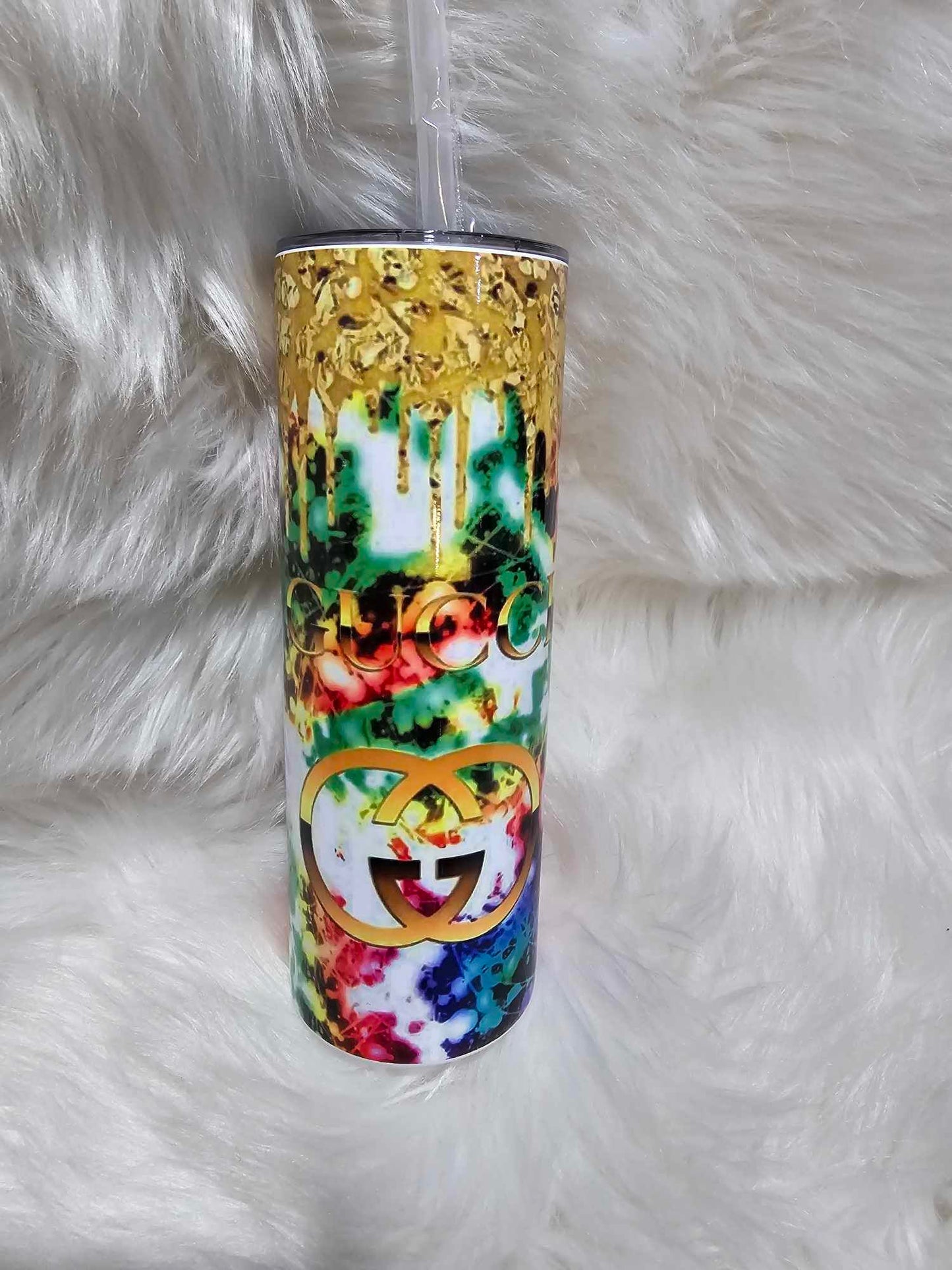 20oz Tumbler-Gucci Rainbow Gold