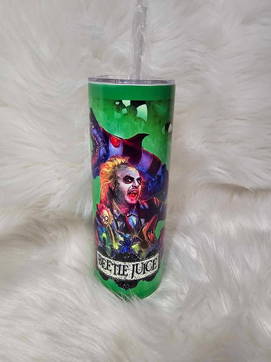 20oz Tumbler Glow In The Dark-Green-Beetlejuice