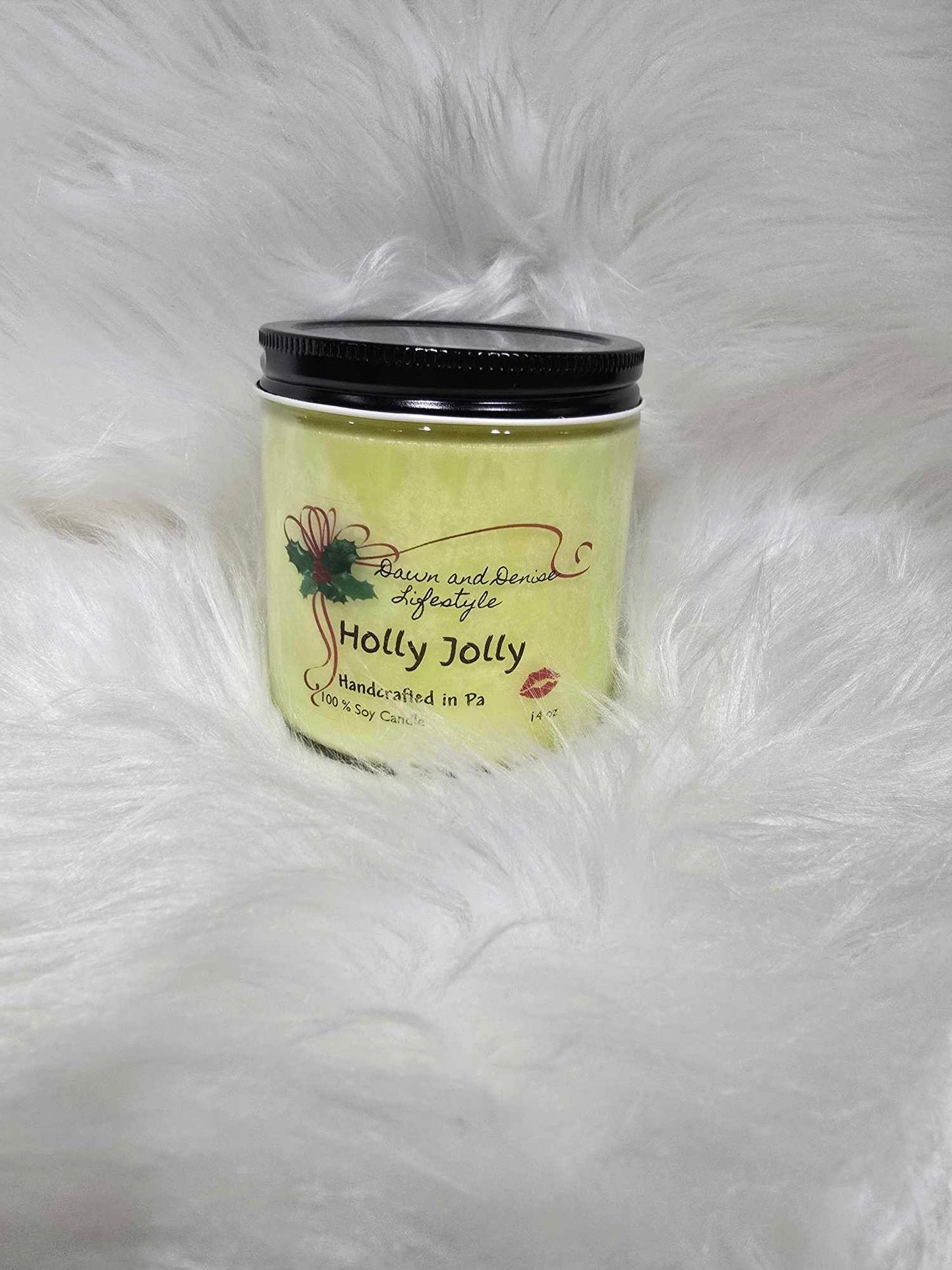 Handmade Candle 16oz-Holly Jolly