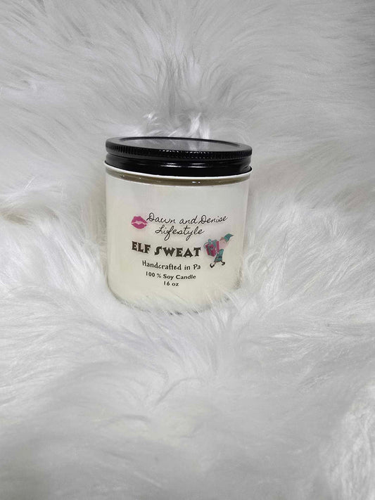 Handmade Candle 16oz-Elf Sweat