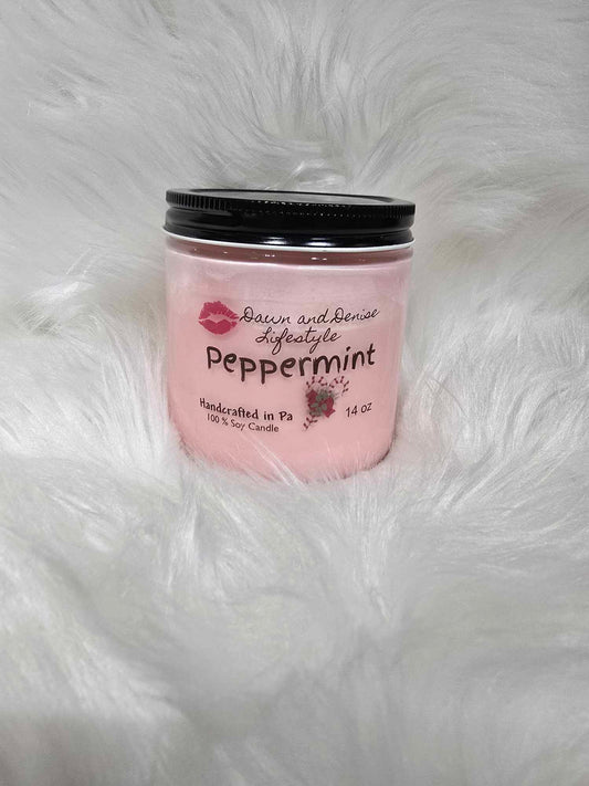 Handmade Candle 16oz-Peppermint