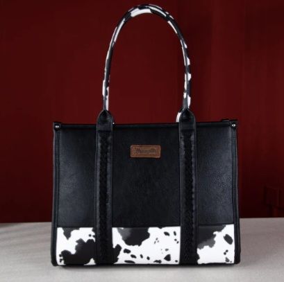 Wrangler Cow Print Concealed Carry Wide Tote