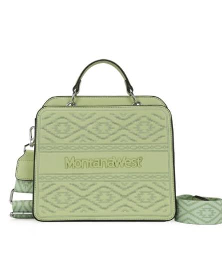 Montana West Embroidered Aztec Tote/Crossbody With Mini Pouch