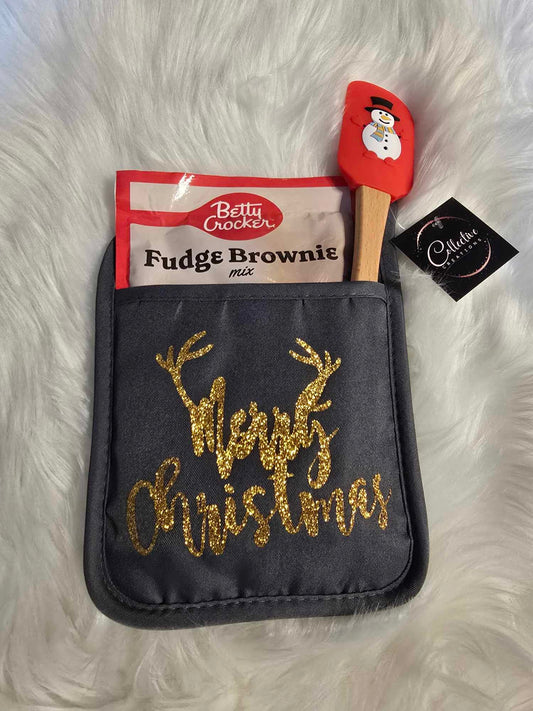 Holiday Oven Mitt-Merry Christmas