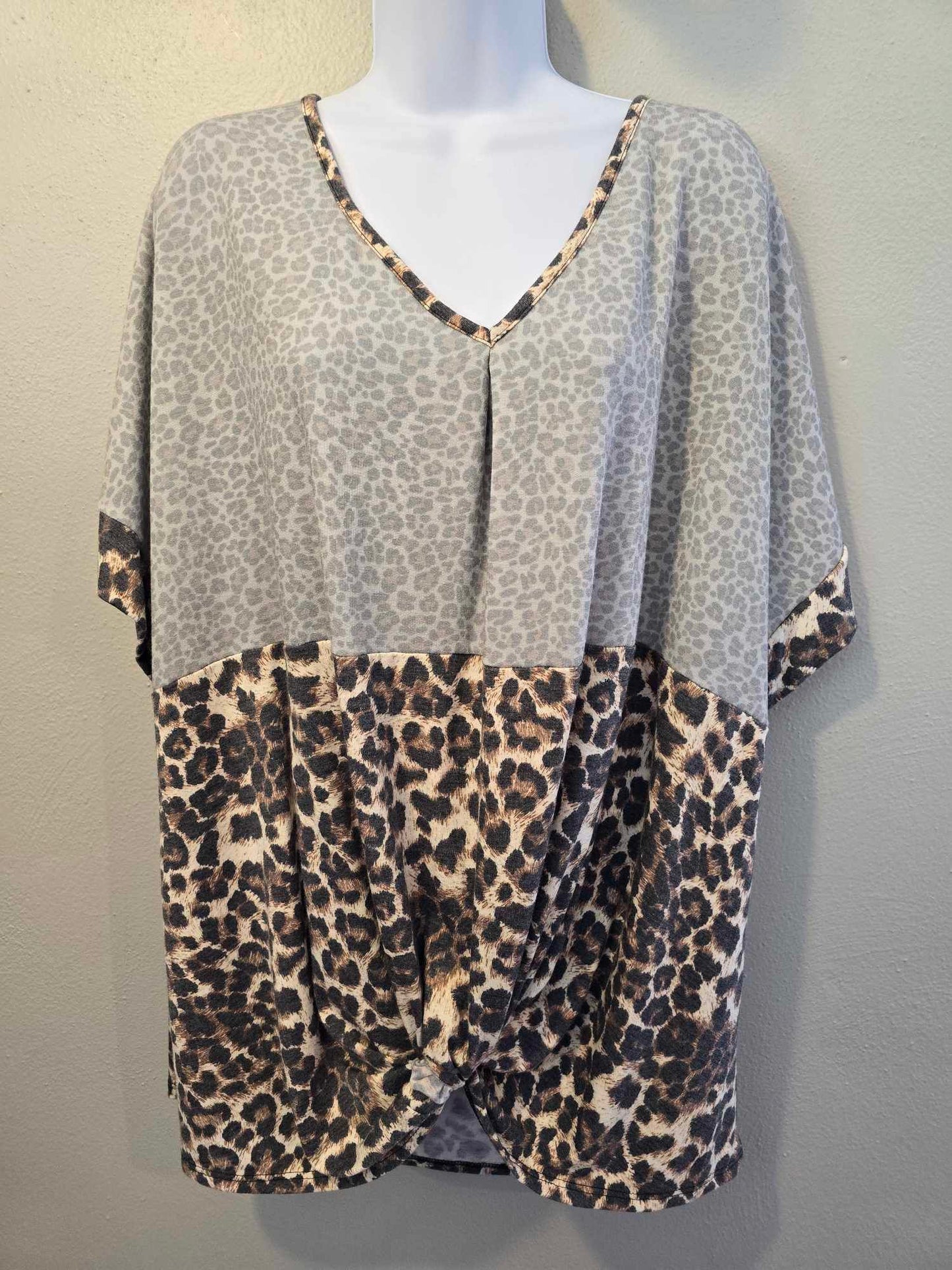 Grey And Cheetah Shirt