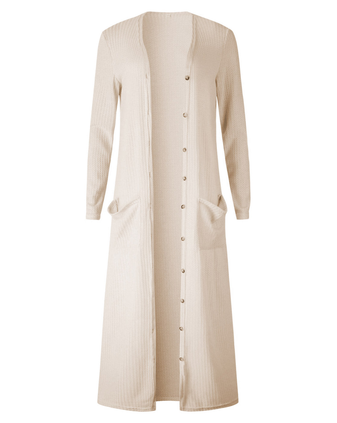 Long Tan Button Down Dress