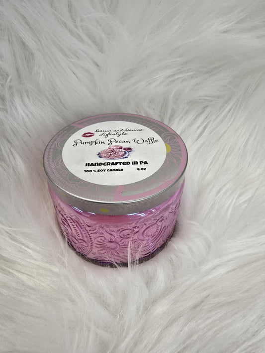 Handmade Candle 4oz-Pumpkin Pecan Waffle