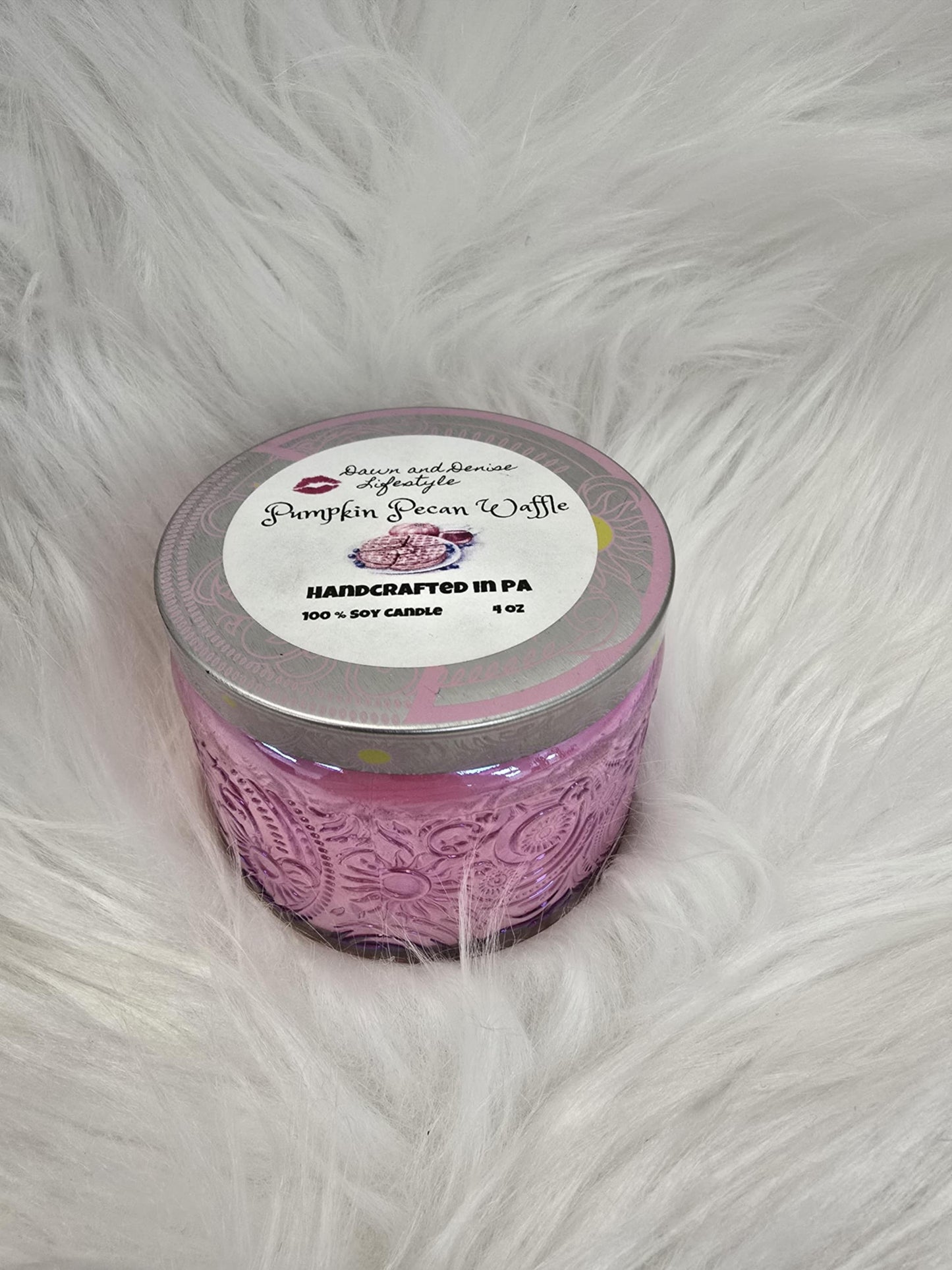 Handmade Candle 4oz-Pumpkin Pecan Waffle