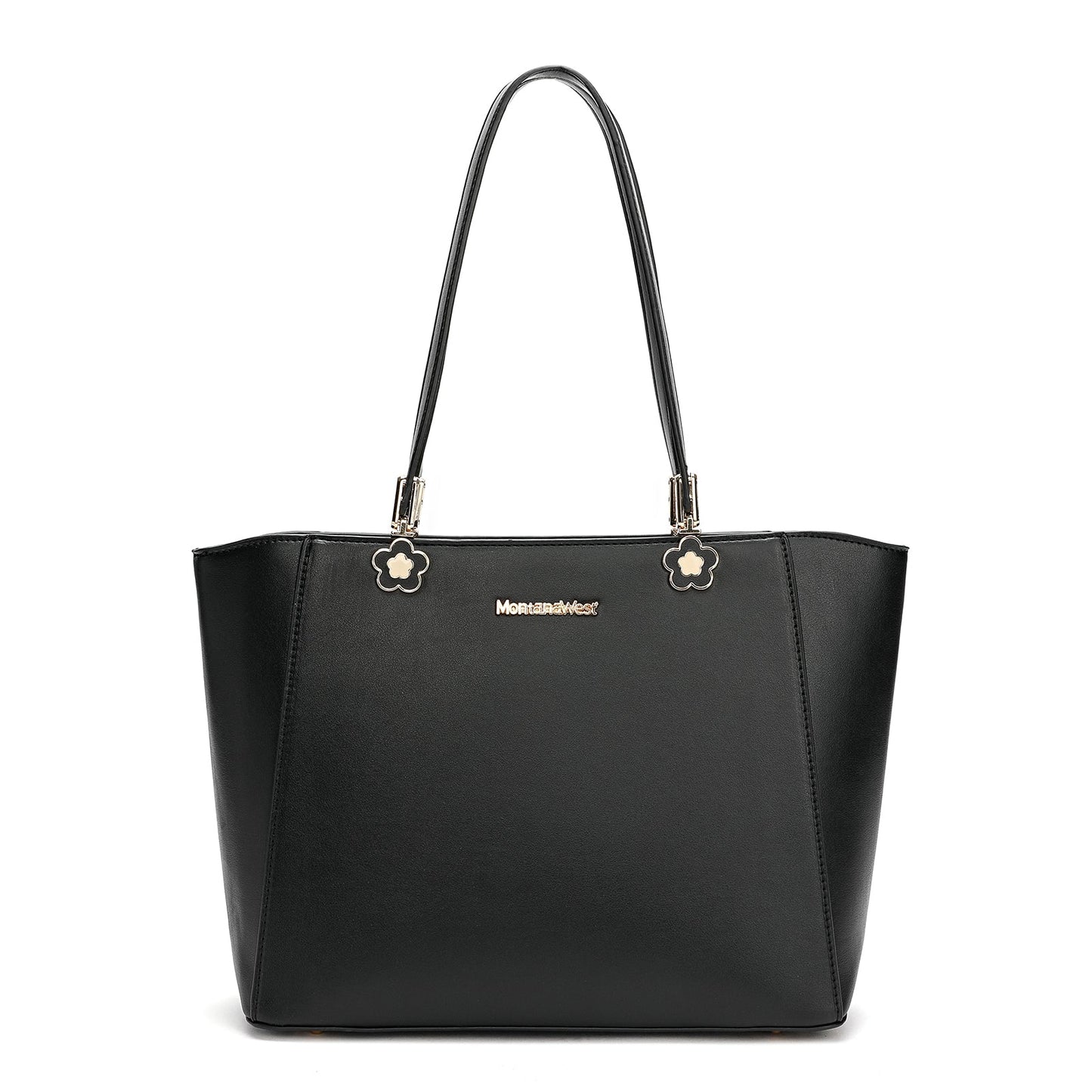 Montana West Clover Concho Tote Bag Black