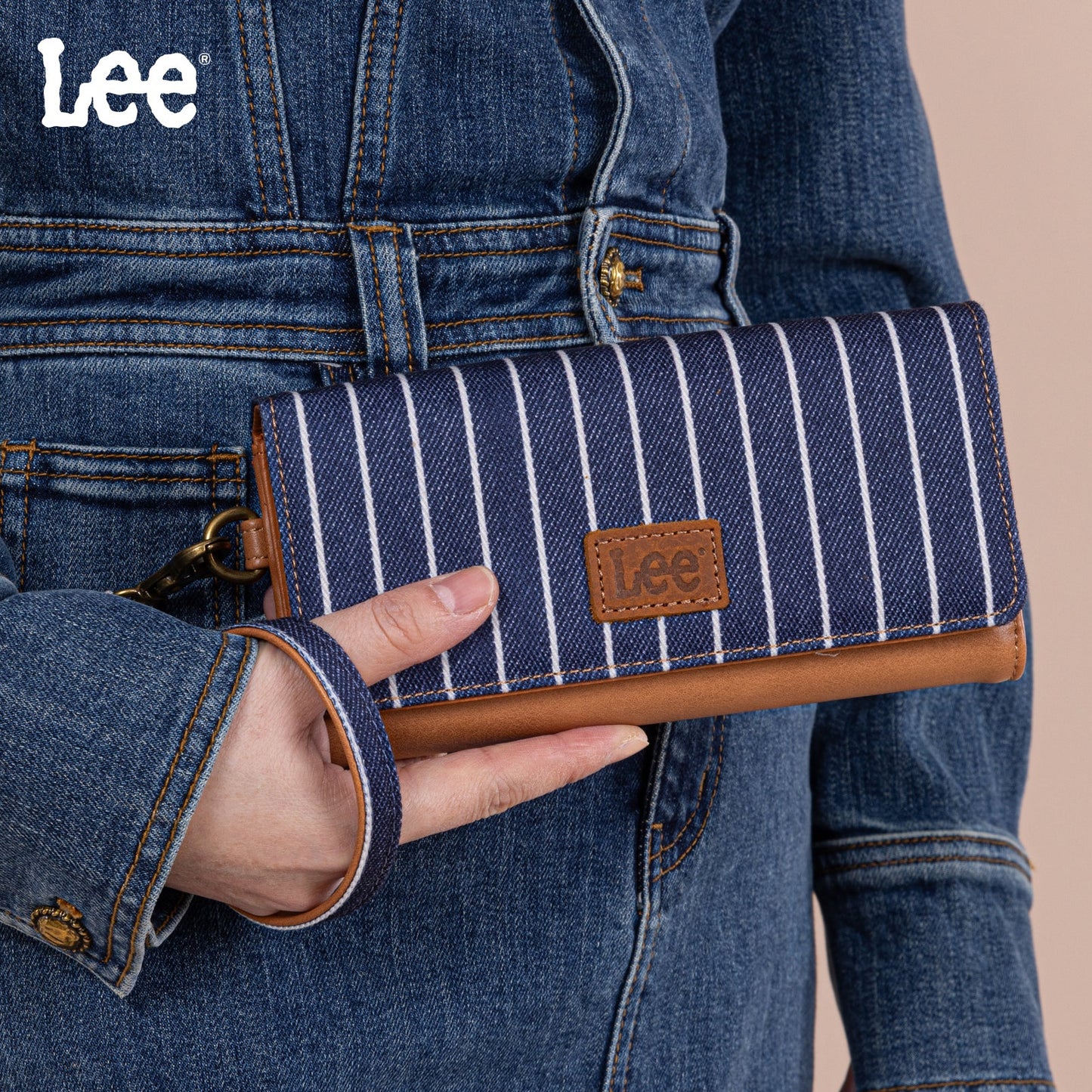 Lee Striped Collection Trifold Wallet/Wristlet