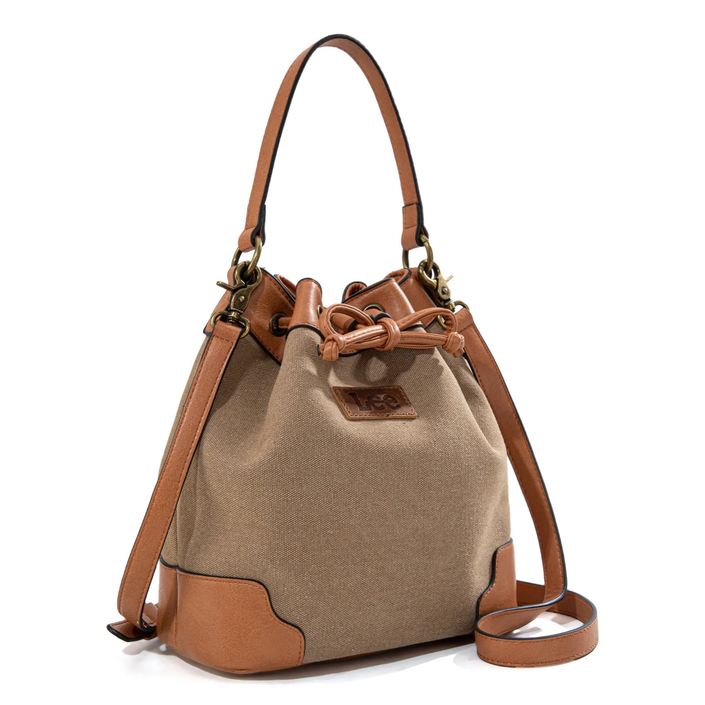 LEE Waxed Canvas Drawstring Hobo Bag/Crossbody