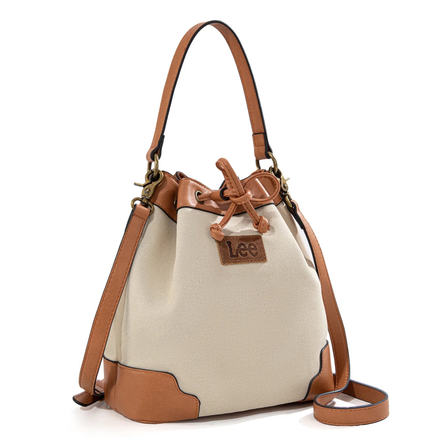 LEE Waxed Canvas Drawstring Hobo Bag/Crossbody