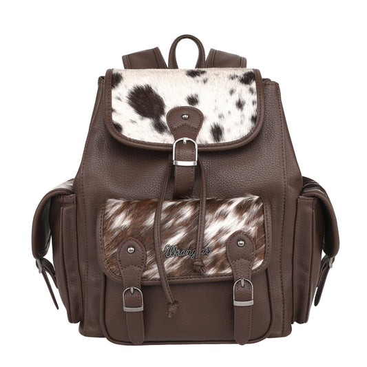 Wrangler Hair-on Cowhide Backpack - Coffee